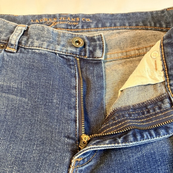 Lauren Jeans Co Ralph Lauren Blue Bootcut Premium Denim Jeans Womens 6P Mid Rise - Picture 5 of 10